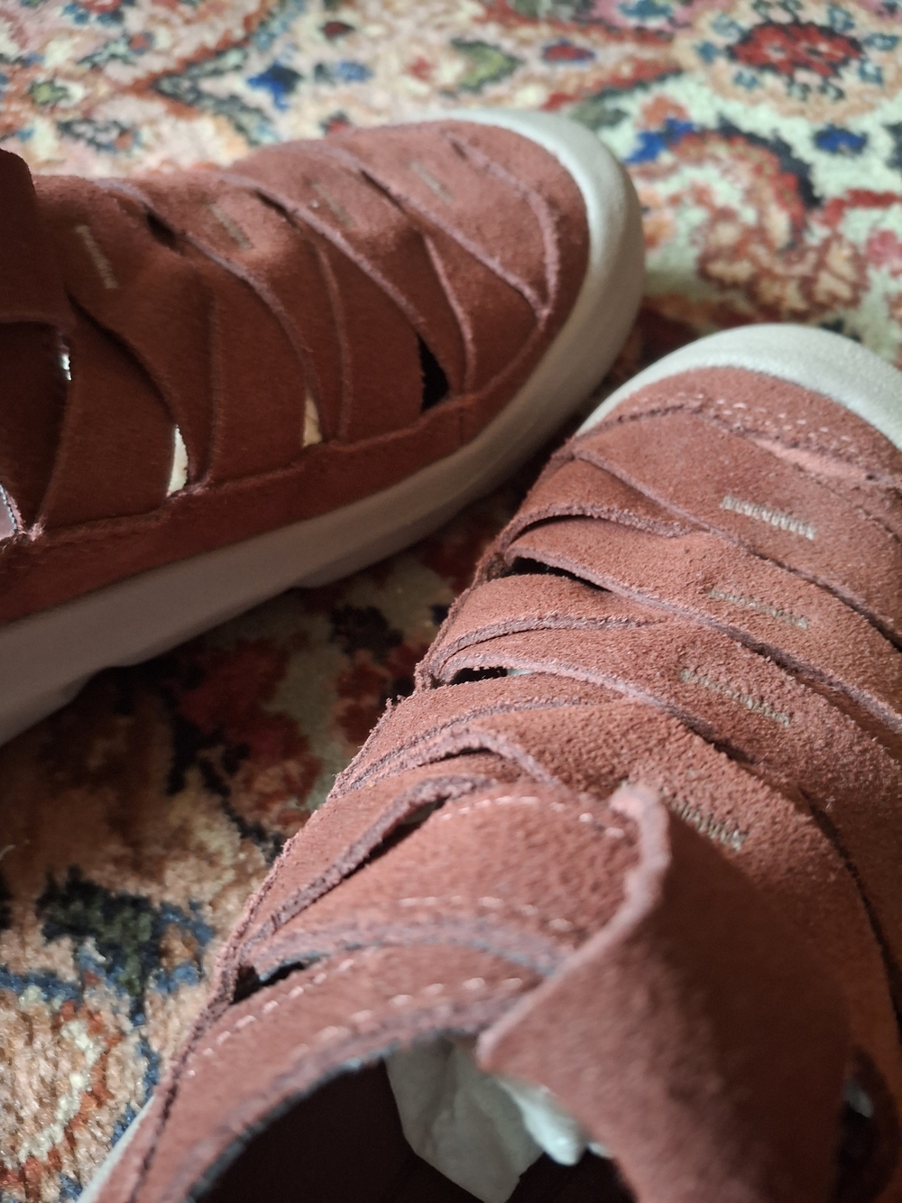 Women’s Suede Slip-On Sneakers in Maroon